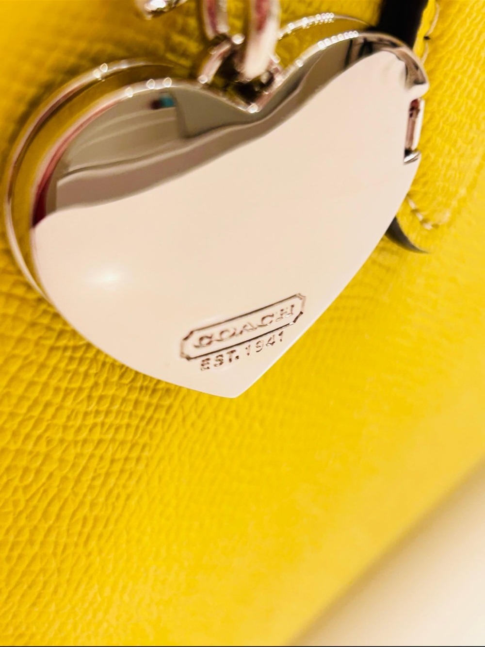 Coach Heart Picture Frame Keychain/ Bag Charm - Picture 7 of 12